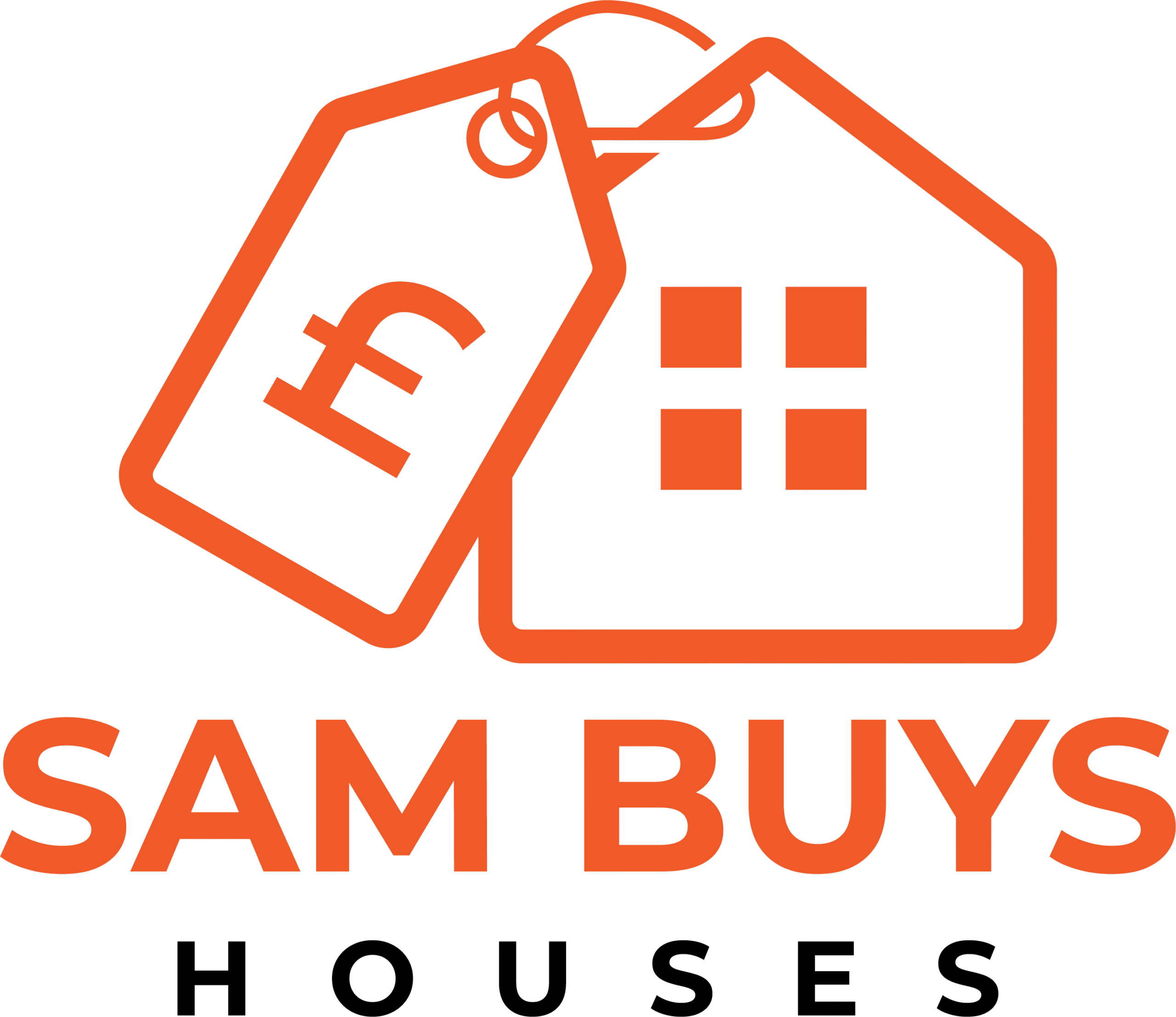 A logo of sam buys house